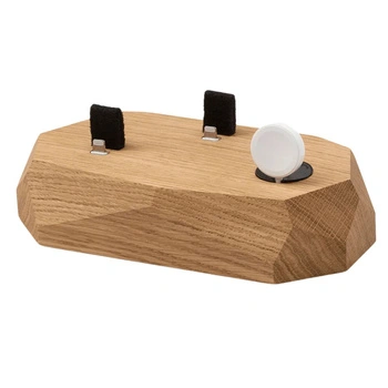 Drewniana Stacja Dokująca OAKYWOOD Triple Dock 3w1 – Dąb/Orzech